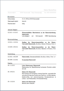 babyzimmer beispiel lebenslauf deutsch